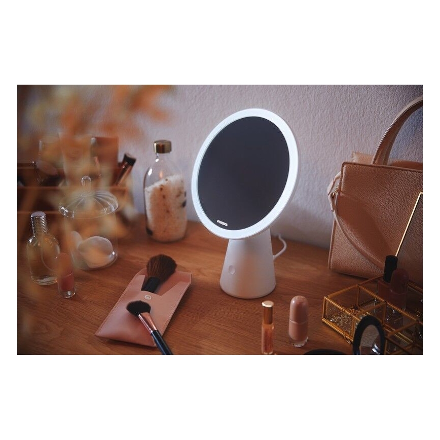 Philips - Miroir cosmétique à intensité variable avec rétro-éclairage LED MIRROR LED/4,5W/5V