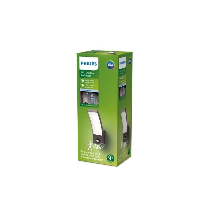 Philips - Outdoor-LED-Wandleuchte mit Sensor LED/12W/230V 4000K IP44