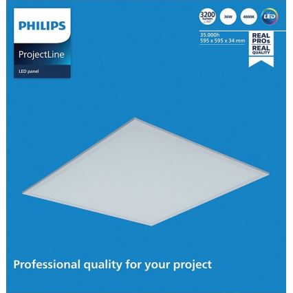 Philips - Pannello LED da incasso PROJECTLINE LED/36W/230V 59,5x59,5 cm