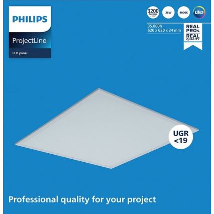 Philips - Pannello LED per controsoffitto PROJECTLINE LED/36W/230V 62x62 cm