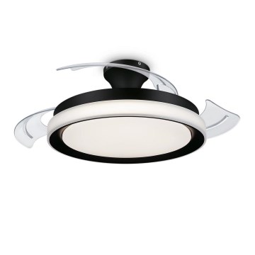 Philips - Plafoniera da soffitto LED con ventilatore BLISS LED/35W/230V 5500/4000/2700K nera + telecomando