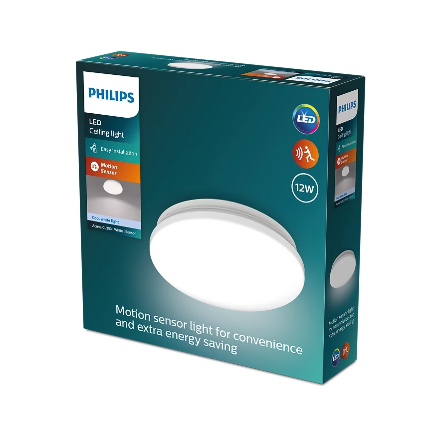 Philips - Plafoniera LED con sensore ACUNA LED/12W/230V 4000K