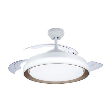 Philips-Plafoniera LED con ventilatore LED/35W/230V 5500/4000/2700K + telecomando oro