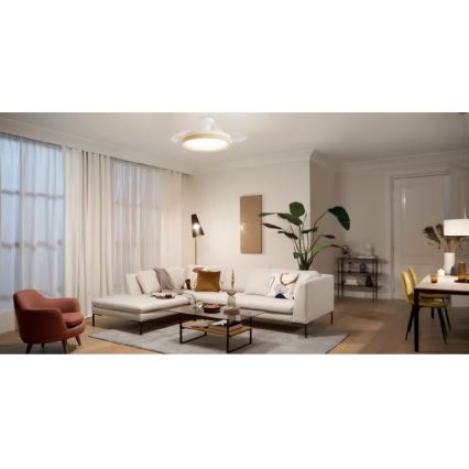 Philips - Plafoniera LED dimmerabile con ventilatore BLISS LED/35W/230V marrone + telecomando