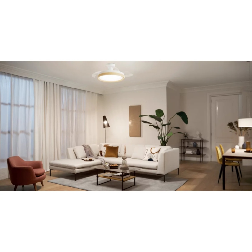 Philips - Plafoniera LED dimmerabile con ventilatore BLISS LED/35W/230V marrone + telecomando