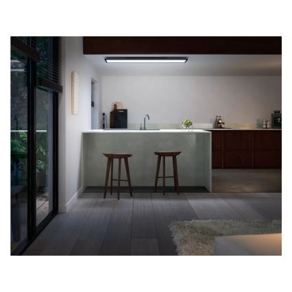 Philips - Plafoniera LED dimmerabile Hue AURELLE LED/39W/230V 2200-6500K 120x30 cm nero