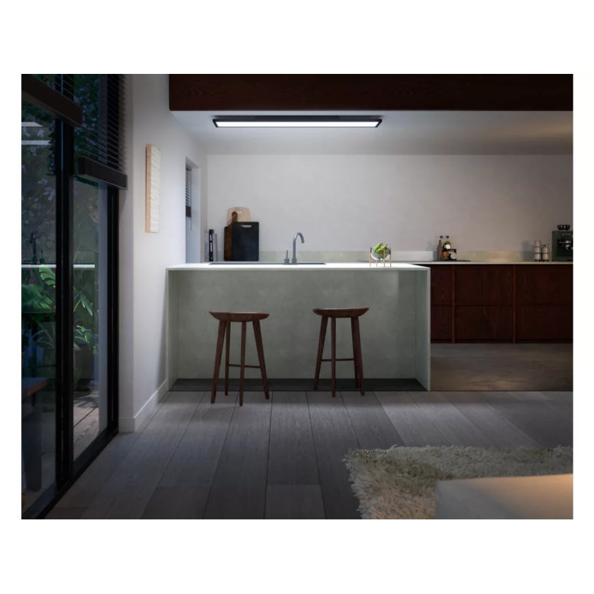 Philips - Plafoniera LED dimmerabile Hue AURELLE LED/39W/230V 2200-6500K 120x30 cm nero