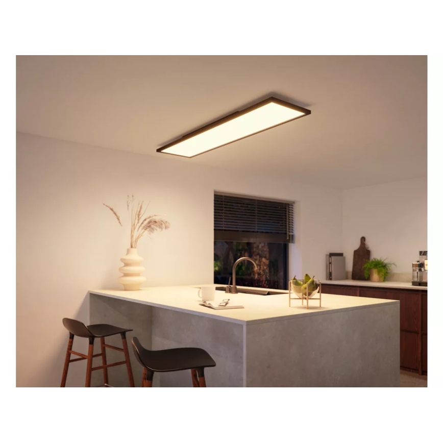Philips - Plafoniera LED dimmerabile Hue AURELLE LED/39W/230V 2200-6500K 120x30 cm nero