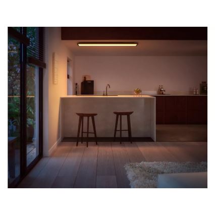 Philips - Plafoniera LED dimmerabile Hue AURELLE LED/39W/230V 2200-6500K 120x30 cm nero