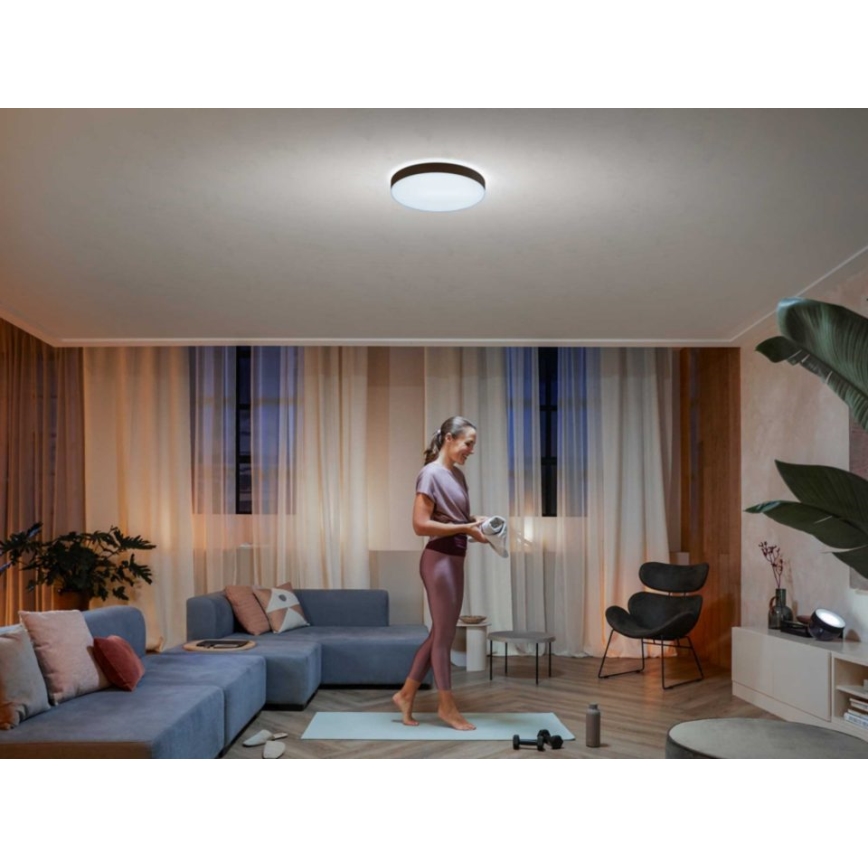 Philips - Plafoniera LED dimmerabile Hue LED/33,5W/230V 2200-6500K diametro 425 mm nero + telecomando