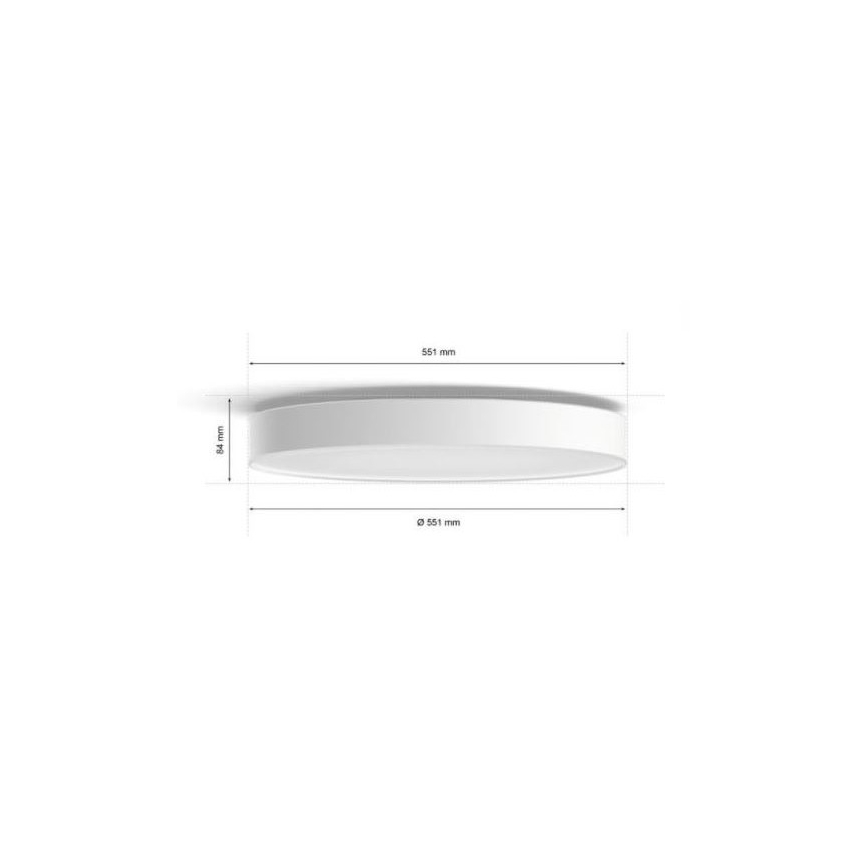 Philips - Plafoniera dimmerabile a LED Hue LED/48W/230V 2200-6500K Ø 551 mm bianca + telecomando