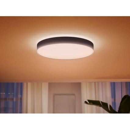 Philips - Plafoniera LED dimmerabile Hue LED/48W/230V 2200-6500K diametro 551 mm nero + telecomando