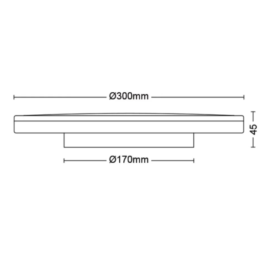 Philips - Plafoniera LED dimmerabile SCENE SWITCH LED/18W/230V diametro 30 cm 2700K nero