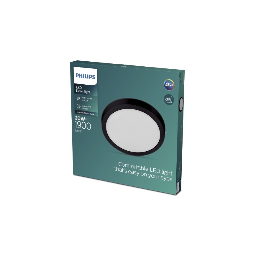 Philips -  Plafoniera LED LED/20W/230V 2700K nera