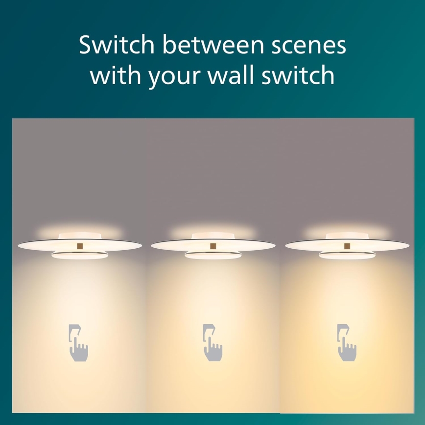 Philips- Plafonnier à intensité variable LED SCENE SWITCH LED/30W/230V 2700K argent
