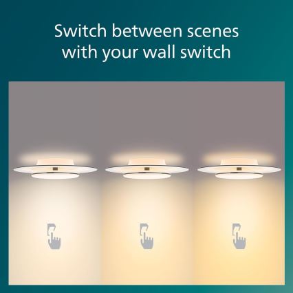 Philips- Plafonnier à intensité variable LED SCENE SWITCH LED/30W/230V 2700K noir