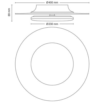 Philips- Plafonnier à intensité variable LED SCENE SWITCH LED/30W/230V 2700K noir