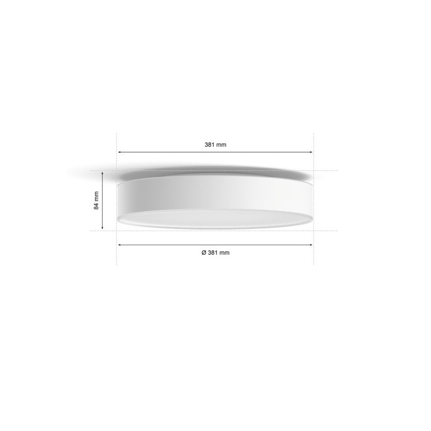 Philips - Plafonnier à intensité variable LED Hue LED/19,2W/230V 2200-6500K d. 381 mm blanc + télécommande