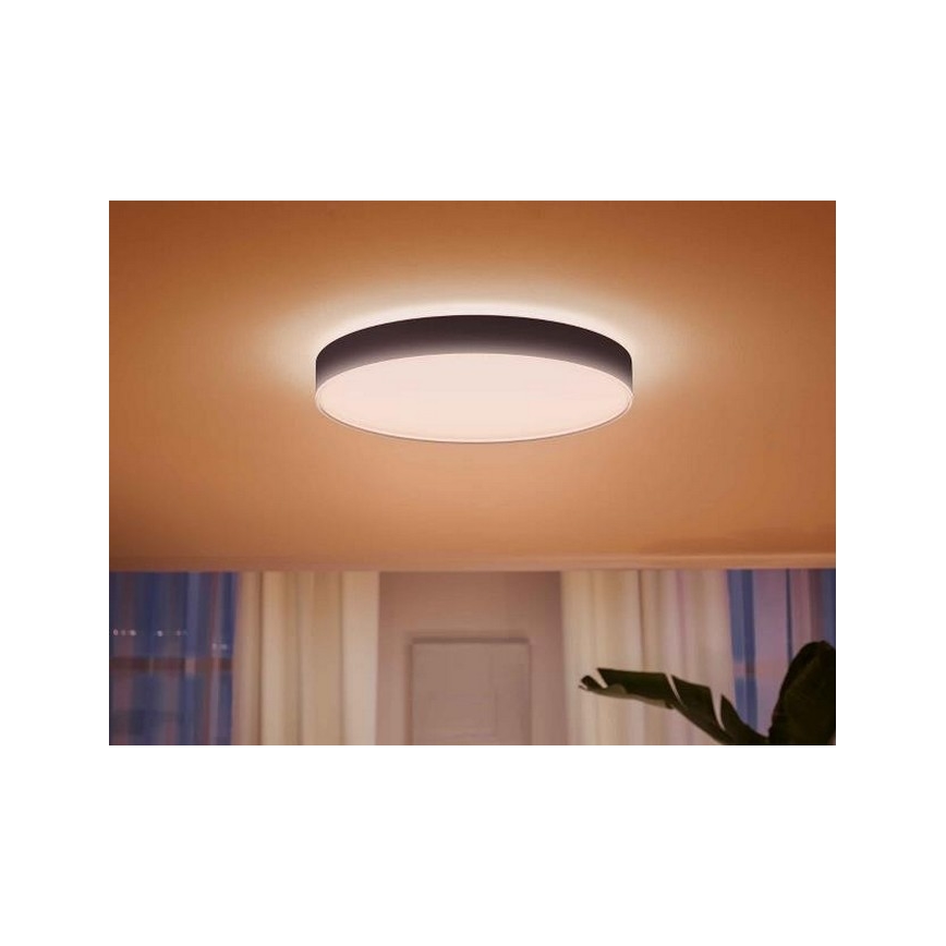 Philips - Plafonnier à intensité variable LED Hue LED/48W/230V 2200-6500K d. 551 mm noir + télécommande