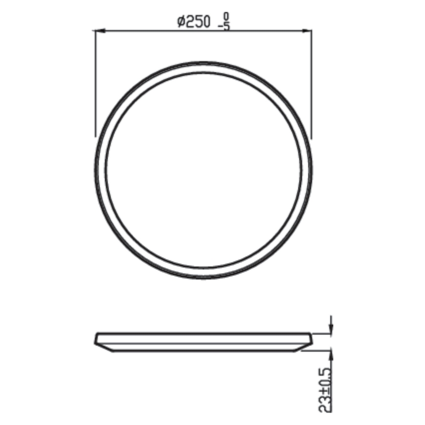 Philips - Plafonnier à intensité variable LED SUPERSLIM CL550 LED/15W/230V