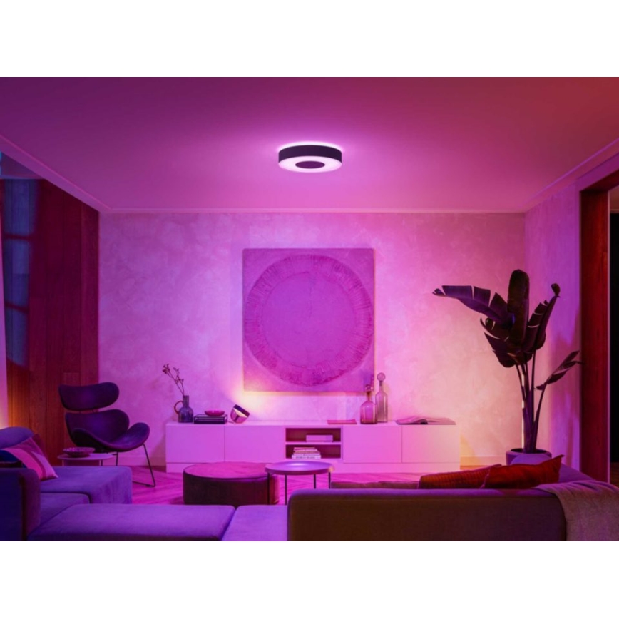 Philips- Plafonnier à intensité variable RGB Hue INFUSE LED/33,5W/230V 2000-6500K d. 381 mm noir