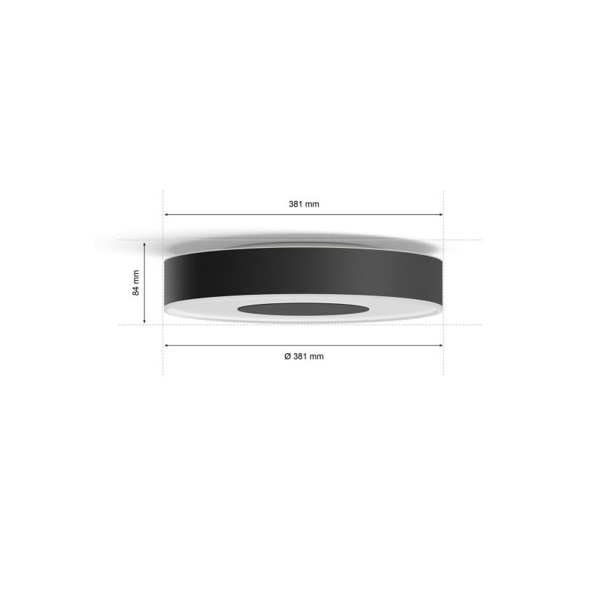 Philips- Plafonnier à intensité variable RGB Hue INFUSE LED/33,5W/230V 2000-6500K d. 381 mm noir