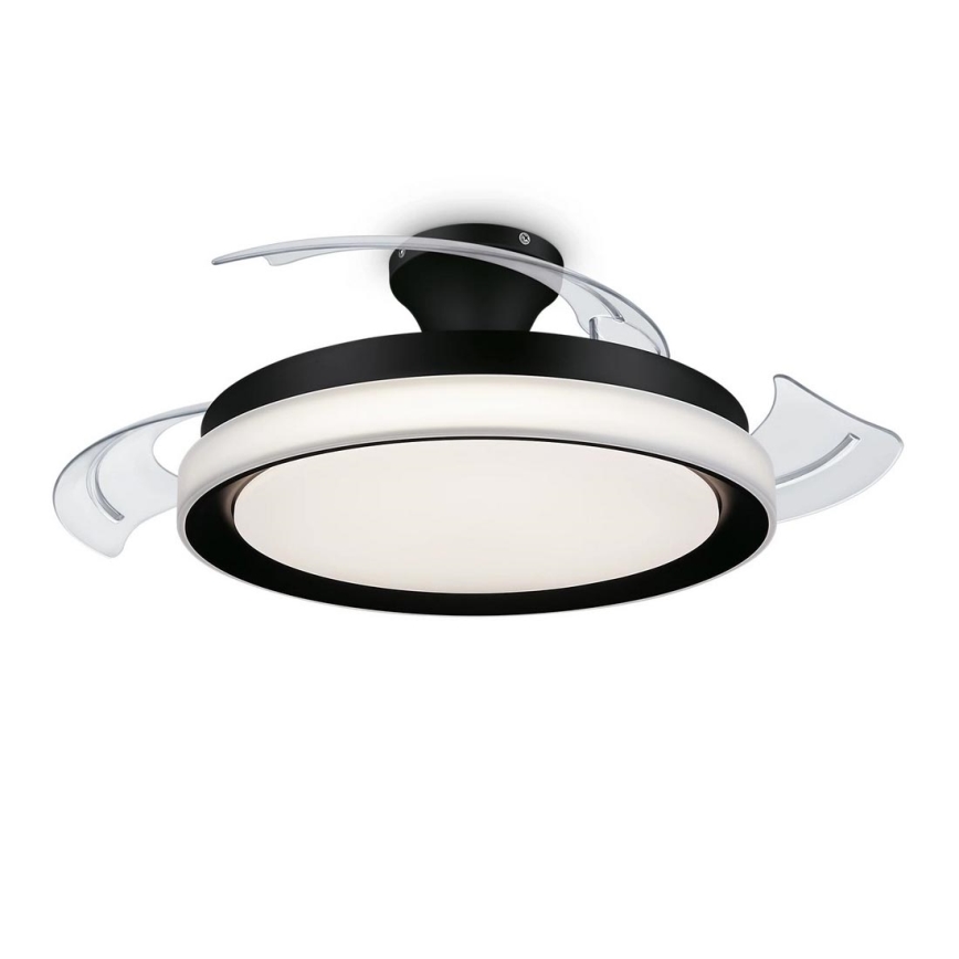 Philips- Plafonnier avec ventilateur BLISS LED/35W/230V 5500/4000/2700K noir + Télécommande