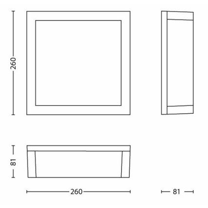 Philips - Plafonnier d'extérieur SKIES 2xE27/14W/230V IP44 anthracite