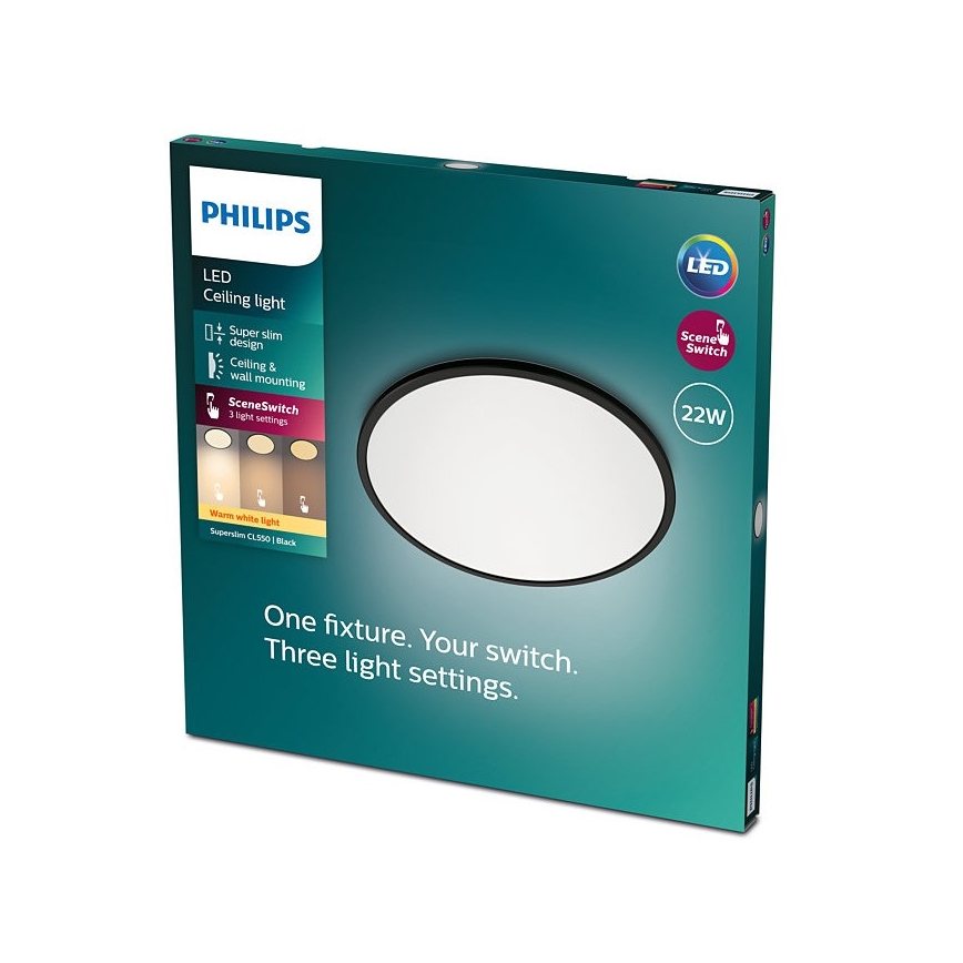 Philips - Plafonnier LED à intensité variable SCENE SWITCH LED/22W/230V