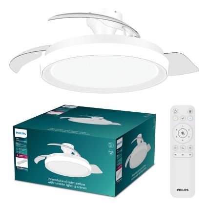 Philips - Plafonnier LED dimmable avec ventilateur BLISS LED/35W/230V blanc + télécommande