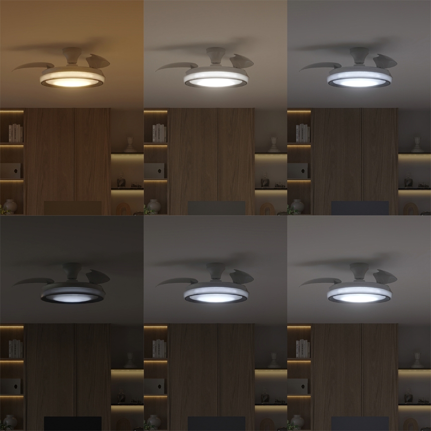 Philips - Plafonnier LED dimmable avec ventilateur BLISS LED/35W/230V blanc + télécommande
