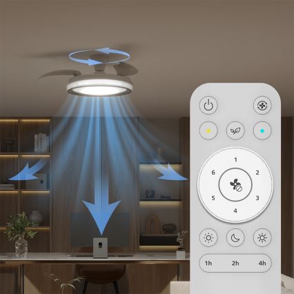 Philips - Plafonnier LED dimmable avec ventilateur BLISS LED/35W/230V blanc + télécommande