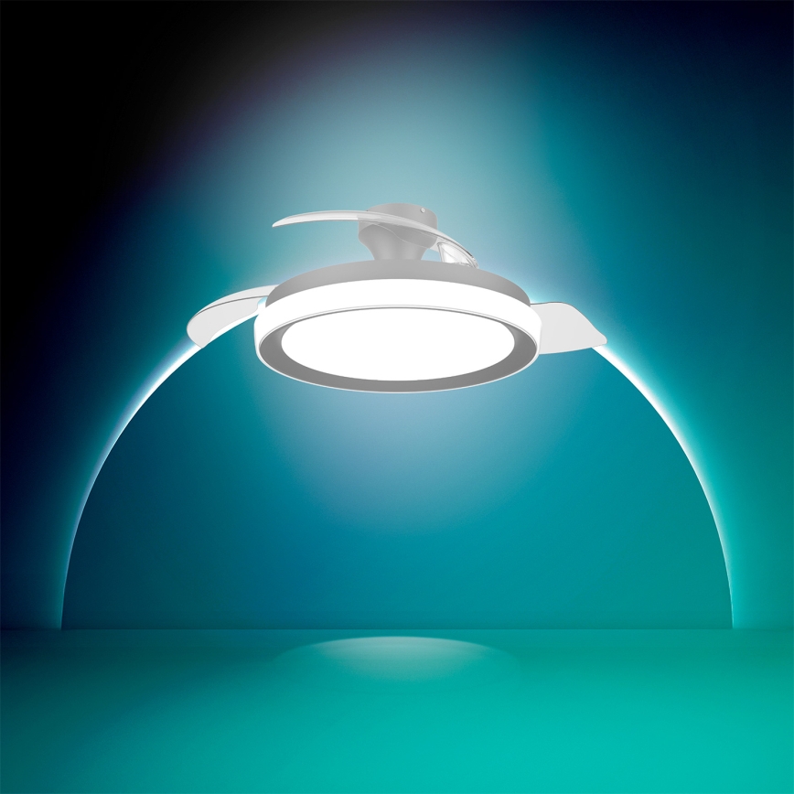 Philips - Plafonnier avec ventilateur LED dimmable BLISS LED/35W/230V noir + télécommande