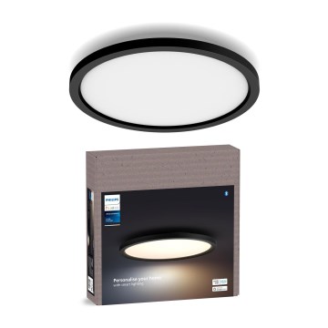 Philips - Plafonnier LED dimmable Hue AURELLE LED/21W/230V 2200-6500K Ø 39,5 cm noir