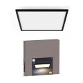 Philips - Plafonnier LED dimmable Hue AURELLE LED/39W/230V 2200-6500K 60x60 cm noir