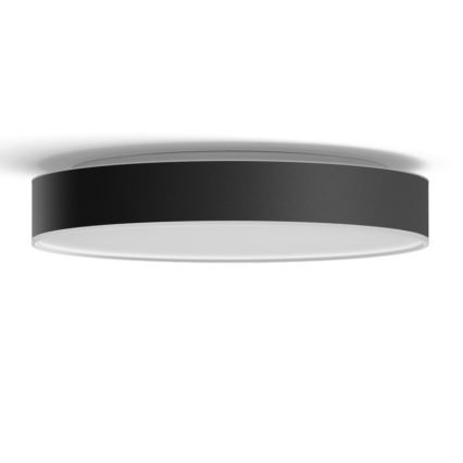 Philips - Plafonnier LED dimmable Hue, 33,5 W, 230 V, 2200–6500 K, Ø 425 mm, noir + télécommande