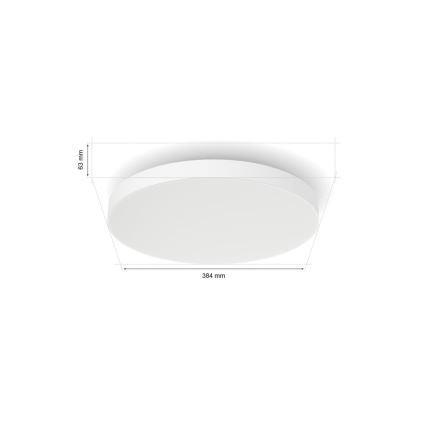 Philips - Plafonnier RGBW à intensité variable Hue DATURA LED/48W/230V 2000-6500K