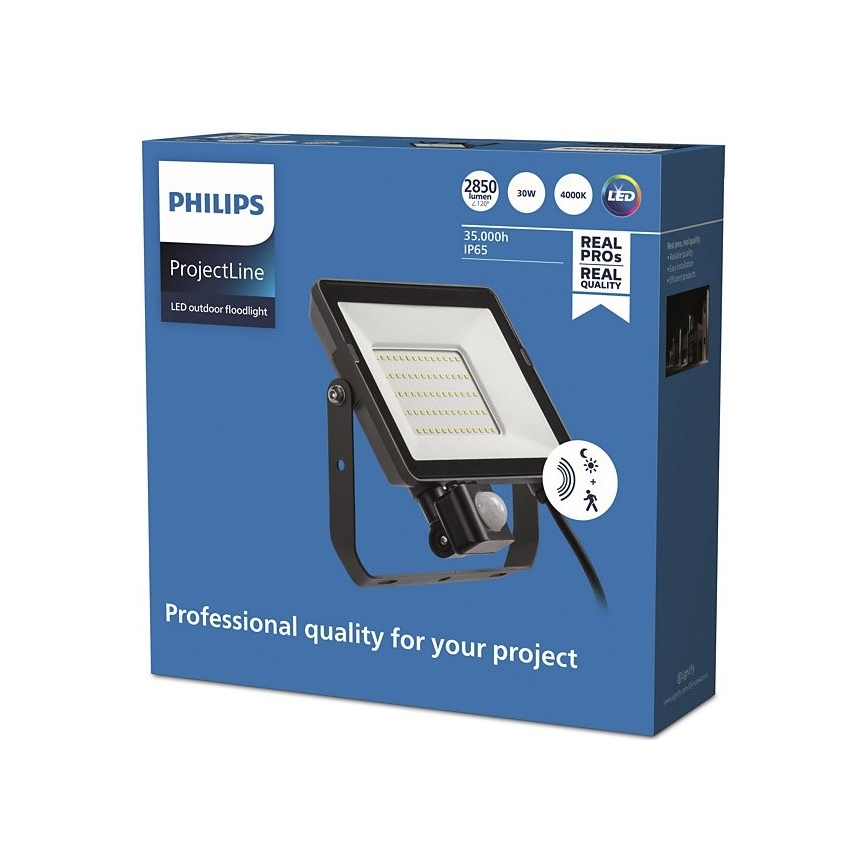 Philips - Proiettore LED da esterno con sensore PROJECTLINE LED/30W/230V IP65 4000K