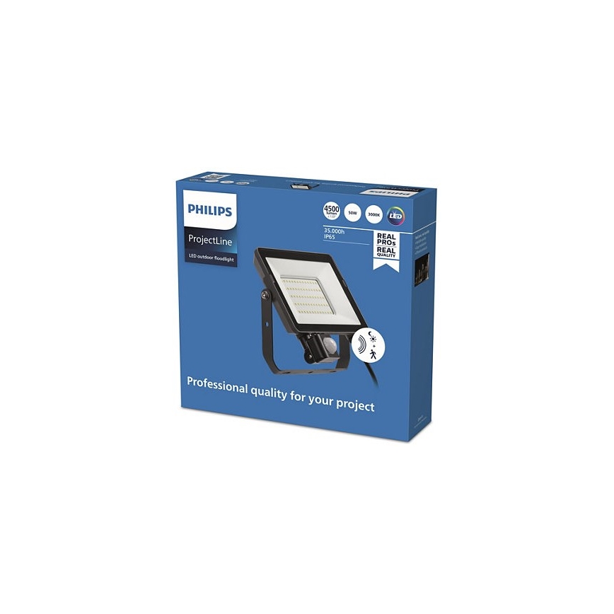 Philips - Proiettore LED da esterno con sensore PROJECTLINE LED/50W/230V IP65 3000K