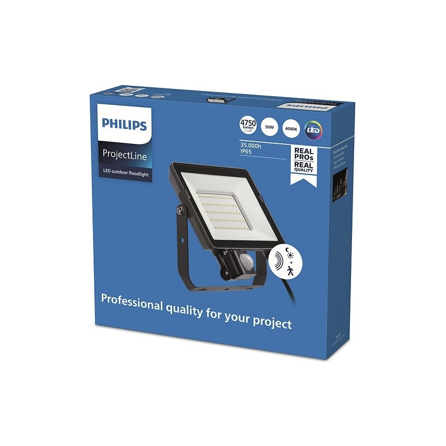 Philips - Proiettore LED da esterno con sensore PROJECTLINE LED/50W/230V IP65 4000K