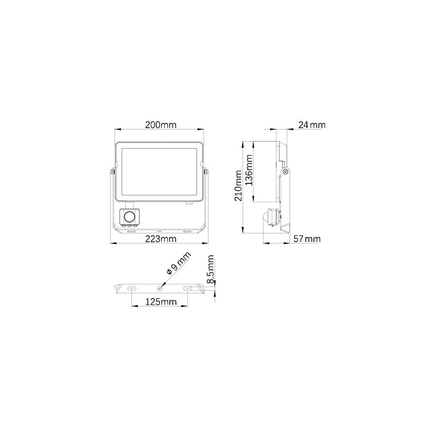 Philips - Proiettore LED da esterno con sensore PROJECTLINE LED/50W/230V IP65 4000K