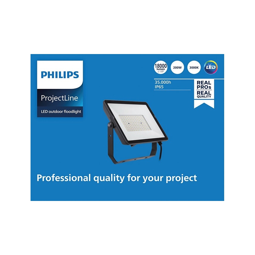 Philips - Proiettore LED da esterno PROJECTLINE LED/200W/230V IP65 3000K