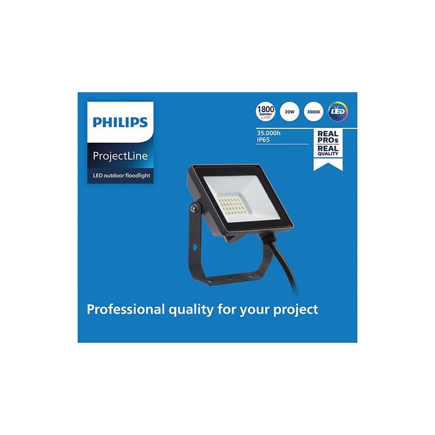 Philips - Proiettore LED da esterno PROJECTLINE LED/20W/230V IP65 3000K
