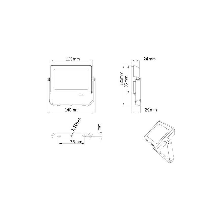 Philips - Proiettore LED da esterno PROJECTLINE LED/20W/230V IP65 3000K