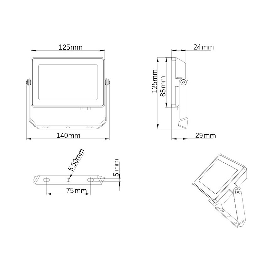 Philips - Proiettore LED da esterno PROJECTLINE LED/20W/230V IP65 4000K