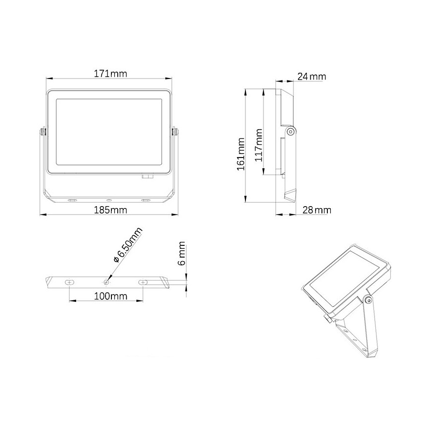 Philips - Proiettore LED da esterno PROJECTLINE LED/30W/230V IP65 3000K