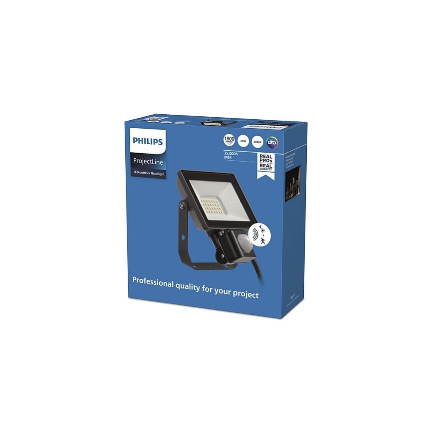 Philips - Projecteur d'extérieur LED avec détecteur PROJECTLINE LED/20W/230V IP65 3000K