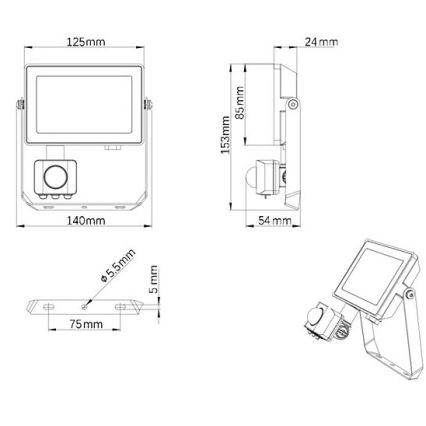 Philips - Projecteur d'extérieur LED avec détecteur PROJECTLINE LED/20W/230V IP65 3000K