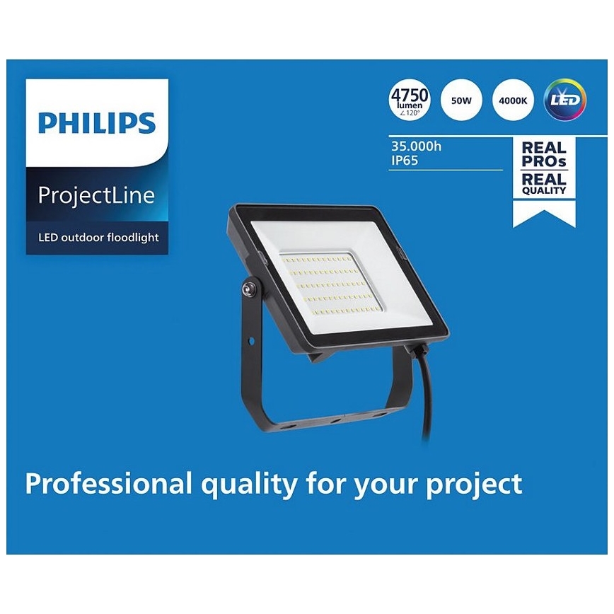Philips - Projecteur d'extérieur LED PROJECTLINE LED/50W/230V IP65 4000K