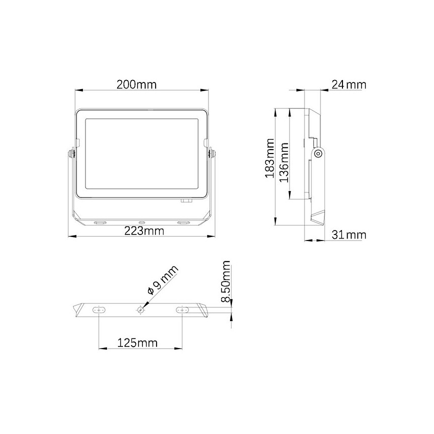 Philips - Projecteur d'extérieur LED PROJECTLINE LED/50W/230V IP65 4000K